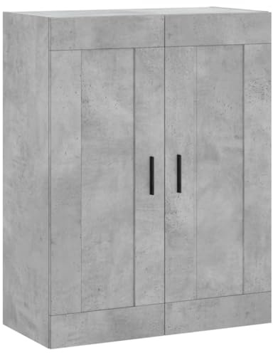 vidaXL Wandschrank Betongrau 69,5x34x90 cm Holzwerkstoff