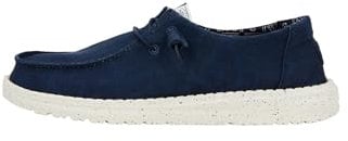 HEYDUDE - Wendy Stretch Canvas Damen - Slip-On Flache Schuhe - Ballerinas, Navy, 38 EU
