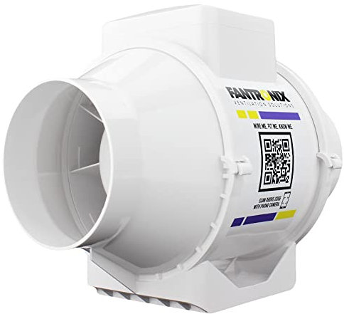 Fantronix 6 inch (150 mm) dia Universal Quiet Operation Inline Bathroom Fan Intake Hydroponic Shower Duct Ventilation Fan for hydroponics Room Diffuser