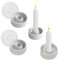 HIQE-FL Halloween Gießform Kerzenhalter,2Pcs Harz Epoxid Stabkerzenhalter Silikonform,Kerzenform zylindrischer Kerzenhalter aus Silikon,Silikonform Kerzenhalter (C)