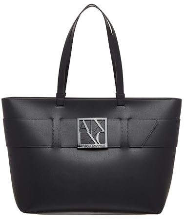 Armani Exchange Essential, Susy, square logo - AcquistandoM Da donna, Black,