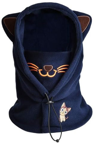 AYPOW Passamontagna Invernale in Pile Termico Bambini 4-12, Maschera da Sci Multifunzionale Antivento Regolabile, Berretti Cappello in Pile Caldo Cappuccio Scaldacollo Sciarpa per Ragazzi Ragazze