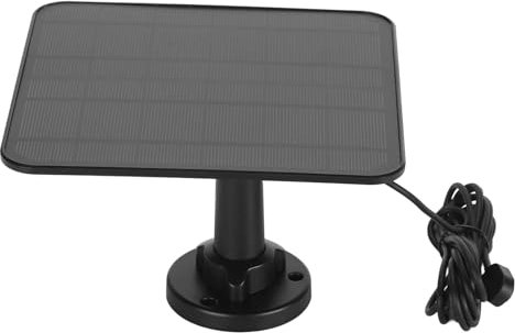 Chargeur de panneau solaire 12 W, étanche IP65 avec magnétique, idéal pour les caméras de surveillance, convient pour Pro 3, Pro 4, Ultra 2 et Go 2 (noir)