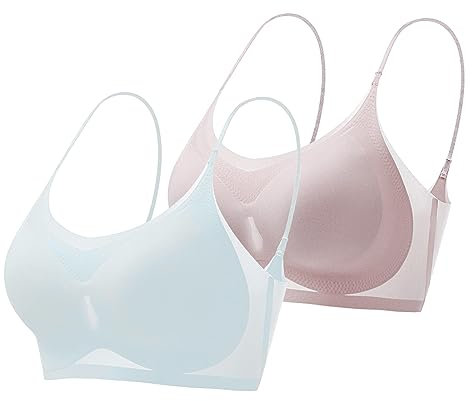 Mein Warenkorb Anzeigen Damen-Sport-BH, bequem, sexy, ultradünn, Seide, schöner Rücken, nahtlos, Anti-Durchhängen T Shirt (G, L)