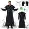 IEEILULU Steampunk Herren Jacke, Gothic Steampunk Mantel Herren, Mittelalter Retro Renaissance Jacke, Vintage Viktorianischen Smoking Halloween Karneval Kostüm (Ohne Hut, L)