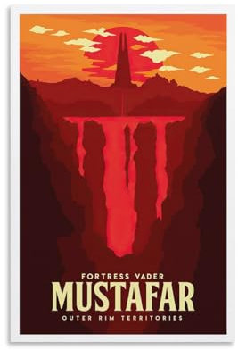 MUSTAFAR Filmposter im Vintage-Stil, Reise-Poster, Wanddekoration für Schlafzimmer, Leinwand, Gemälde, Badezimmer, Kunst, Wanddekoration, 40 x 60 cm