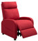 HOMCOM Manual Recliner Relaxsessel mit Fußstütze, Leinen Effekt Stoff Recliner Sessel für Schlafzimmer, Wohnzimmer und Wohnbereich, Rot
