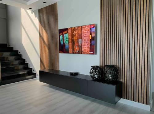 MAC DİZAYN MİLAS Meuble TV, noir mat, 220 cm