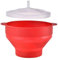 Generic Microwave Popcorn Popper, Foldable Popcorn Microwave Bowl, Silicone Popcorn Bowl, Red