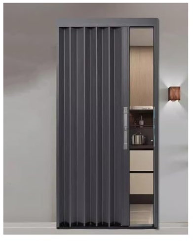 Puerta corredera plegable Puerta Interior De Acordeón Puerta De Acordeón De Aleación De Aluminio Con Accesorios De Montaje, Puertas Enrollables Con Bloqueo, 24 26 28 30 32 34 36 38 40 42 46 48 50 52 5
