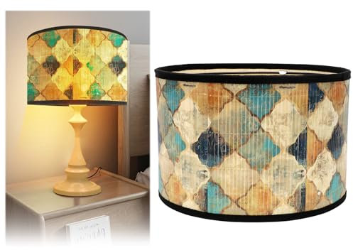 Gohytal Applique murale, abat-jour décoratif cylindre E27 lampe de table abat-jour rustique moderne et vintage lampe sur pied lampe de table