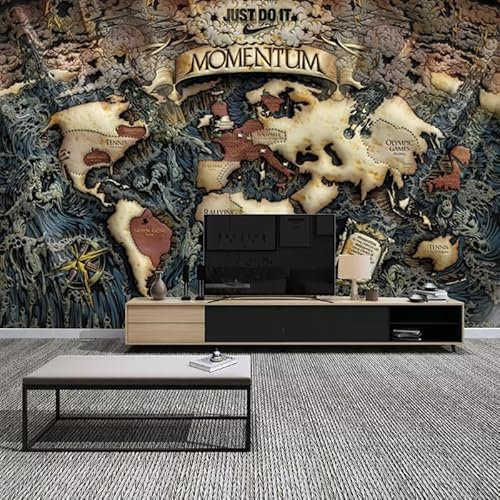 XLMING Personalisierte Magische Karte Bar Pirat 3D Tapeten Tapete Home Esszimmer Möbel Sofa Schlafzimmer Wohnzimmer TV Hintergrund-200cm×140cm