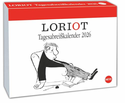 Loriot Tagesabreißkalender 2026 - Heye-Verlag - kultiger Humor-Tischkalender - zum Aufstellen oder Aufhängen - 14 cm x 11 cm