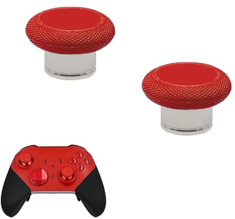 Elite Series 2 Lot de 2 joysticks courts pour Xbox Elite Series 2, Elite 2 Core, manettes analogiques magnétiques courtes concaves pour Xbox Elite Series 2 Core hauteur standard (rouge)
