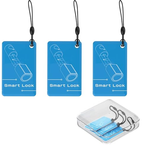 WELOCK 13.56 MHz RFID Card, 3pcs RFID Tags, Blue Door Entry Key Fob