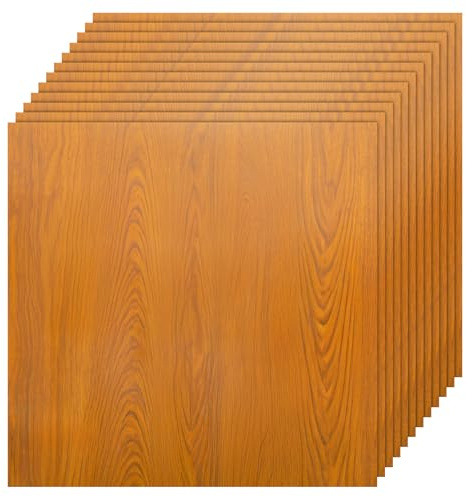 GREENSAPPIRE 80PCS Self-Adhesive Floor Tiles, 30x30cm Peel and Stick Marble Effect Vinyl Flooring – Waterproof Stick-On Tiles for Bathroom, Kitchen, Living Room, and Bedroom (80, Brown)