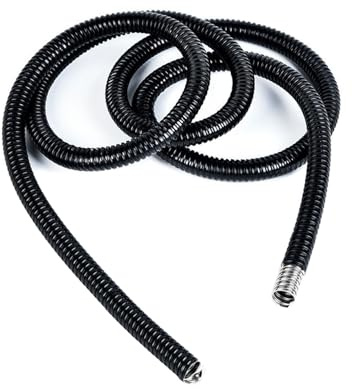 PVC Coated Liquid-Tight 304 Steel Flexible Metal Conduit for Industrial, Home Cables Management, Wiring and Protection(ID 6mm,3 Meters)
