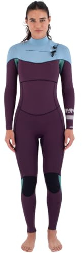 Hurley 2026 Advant Neoprenanzug für Damen, 3/2 mm Brust-Reißverschluss, Bonnie Blue