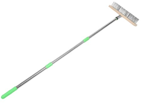TOYANDONA Long-handled Steel Wire Deck Brush 1.2m for Marine Boat Cleaning, Heavy-duty Wire Brushing Tool for Yacht Deck and Ship Hull Maintenance