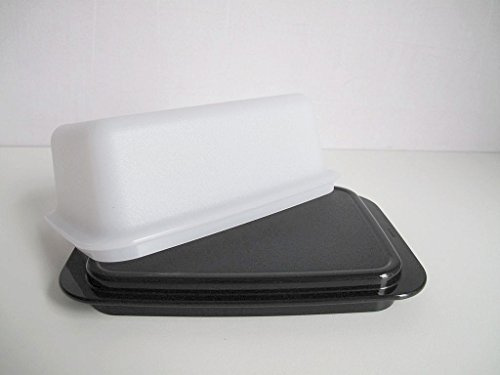 TUPPERWARE Butterdose Butter-Schatz weiß schwarz C21 Kühlschrank Butterschatz P 17534