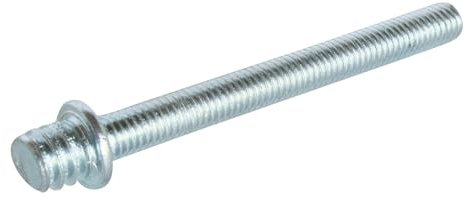 SOMATHERM FOR YOU, Patte à vis métal à épaulement, acier nickelé, filetage M7/150 (Ø5), longueur 50 mm, sachet de 5 pièces, idéale pour un serrage optimal et durable