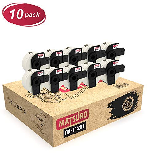 Matsuro Originale | Compatibles Rouleaux Étiquettes Adresse Remplacement pour BROTHER P-TOUCH DK-11201 DK11201 (29 mm x 90 mm | 400 Étiquettes par Rouleau | 10 PACK)