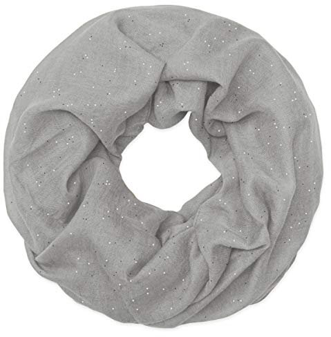 Soul-Cats Loop-Schal/Halstuch mit Glitzer in der Farbe grau