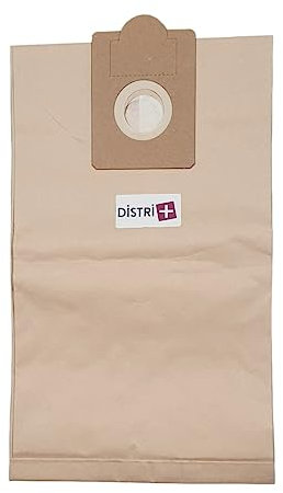 Distri+ - Sacco sottovuoto compatibile: Ghibli AS7, AS10, D10, M7 - Floorpul: EOLE, PL12, PL15, PL25, PL25, SC604. eccetera - tasca da 10 sacchetti di carta