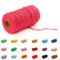 Gbrand 100 Yard / 2mm farbiges Baumwollseil Bastelschnur Strickschnurseil zum Basteln Geschenkverpackung (#03 Rose Red)