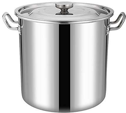 Gran cazuela de Acero Inoxidable de Acero Inoxidable Stockpot, preparación de Olla de cocción para Cerveza de Jarabe de Arce de Cerveza (Size : 40 * 40cm(50L))