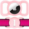 Hundehalsband Halter für AirTag, Air Tag Hund GPS Hülle, Silikon Anti-Lost Haustier Tracker Halsband Wasserdicht Anhänger und Leicht, Kompakte Größe, GPS Schutzhüllen Zubehör Heimtiertracker,Rosa