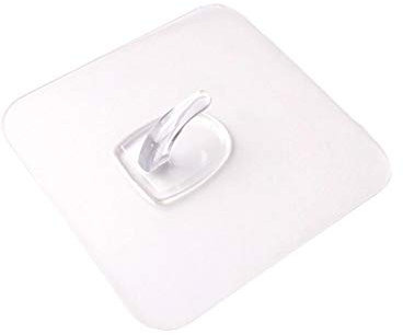 XIAOL Klebehaken Wiederverwendbare Utility Haken Wandhaken Transparente Nahtlose Haken Wasserdicht und Öldicht für Küche Bad Decke Büro Fenster