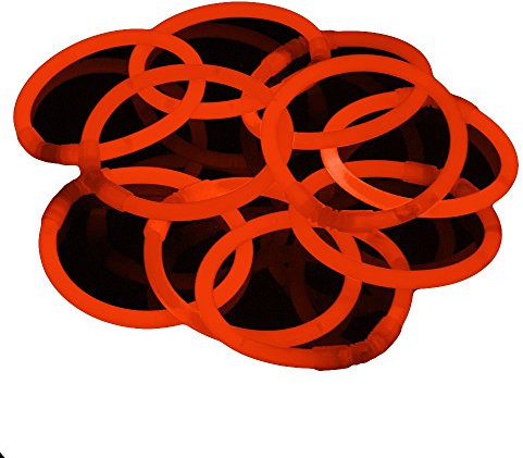 The 100 Pack Premium Glowhouse Glow Stick Bracelets Individual Colors (Orange)