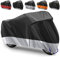 Motorradabdeckung Motorrad Abdeckplane Outdoor Kratzer verhindern Wasserdicht Motorradgarage 210D Oxford Schutzhülle für Harley-Davidson,Honda,Suzuki,Yamaha (Silber, 245 X105 X125 cm)