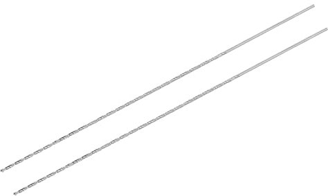 sourcing map 2 Stk HSS Spiralbohrer (Hochgeschwindigkeitsstahl) Extra lange Twist Bohrer 2mm Bohrdurchmesser 300mm Länge