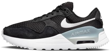 Nike Women's W AIR MAX SYSTM Sneaker, Black/White-Wolf Grey, 7 UK