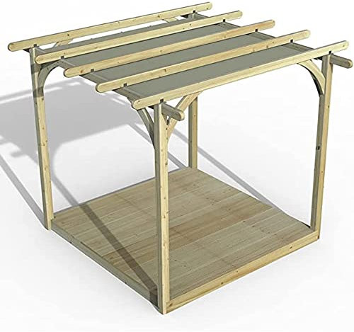 Forest Garden Ultima Pergola and Decking Kit 2.4 x 2.4m with Canopy