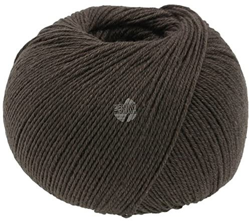 LANA GROSSA Cotton Wool | Klassisches Schurwollgarn mit Baumwolle | Handstrickgarn aus 53% Schurwolle (Merino extrafein) & 47% Baumwolle | 50g Wolle zum Stricken & Häkeln | 195m Garn FB 9