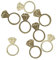 Oblique Unique® Diamanten Ring Konfetti Gold Ring Streu Deko für Hochzeit JGA Valentinstag Geburtstag Feier Party Tisch Deko