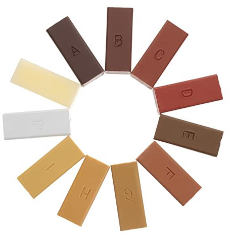 Angoily Reparaturset Zum Entfernen Von Kratzern Auf Laminatböden 11 Farbige Wachsblöcke Für Hartholzböden Vielseitig Einsetzbar Für Küchentürtische