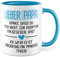 Vater Tasse mit Spruch Geschenk Vatertag lustig Papa Adoption Kaffeetasse Humor Tochter Sohn Papi Geschenkidee Kaffee-Becher Familie Geburtstag Teetasse witzig Kinder (Vater)