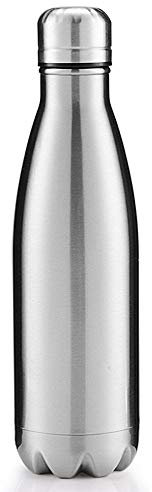 Borraccia termica per esterni, con motivo in legno, in acciaio inox, bottiglia d'acqua per cola, borraccia sottovuoto, tazza regalo per sport, viaggi, palestra, yoga, 500 ml, colore: stile 2 (colore: