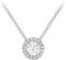Amazon Essentials Halskette aus 9-karätigem Weißgold mit kubischen Zirkonia (ehemals Amazon Collection)