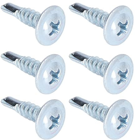 Vis Auto-perceuse, Rainure en Croix en Acier Inoxydable 50 Pcs Vis à Tête Ronde en Acier au Carbone galvanisé pour l'installation de Meubles pour la Réparation de Machines (#2)