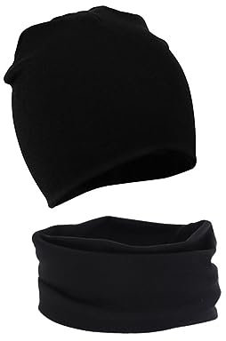 MAKFORT Loop Kinder Mit Beanie Mütze Kinder Baumwoll Schals Baby Schals Winter Loop Schal Junge Und Mädchen