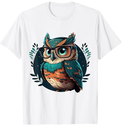 Hipster Eule mit Brille T-Shirt
