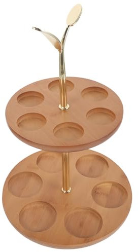 VINTORKY 2-tier Cup Holder wine glass cocktail Shot Glasses Storage Stand shot glass plate Cocktail Cup Holder wine glass rack Organizer wine rack Can put Shot Glass Display Stand Glasses