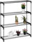 Relaxdays Étagère à Plantes, 4 Niveaux, pour Pots, Fleurs, métal et Plastique, HxLxP : 106x91x28 cm, Noir
