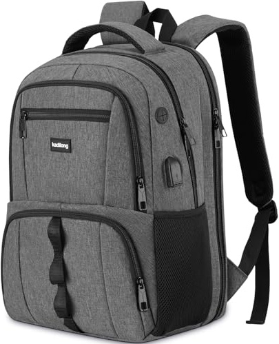 kadilong Schulrucksack Jungen Teenager Rucksack Herren für Uni Arbeit Studium Arbeit,15.6 Zoll Laptoptasche Schultasche Schulranzen mit USB Ladeanschluss