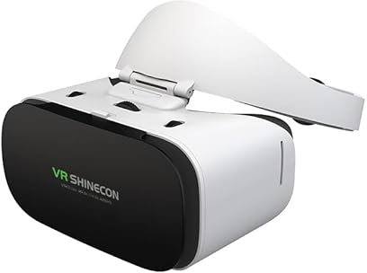 VR SHINECON Auriculares 3D VR para iPhone y teléfonos Android, juego de gafas de realidad virtual, compatible con iPhone y Android de 4.7 a 6.7 pulgadas